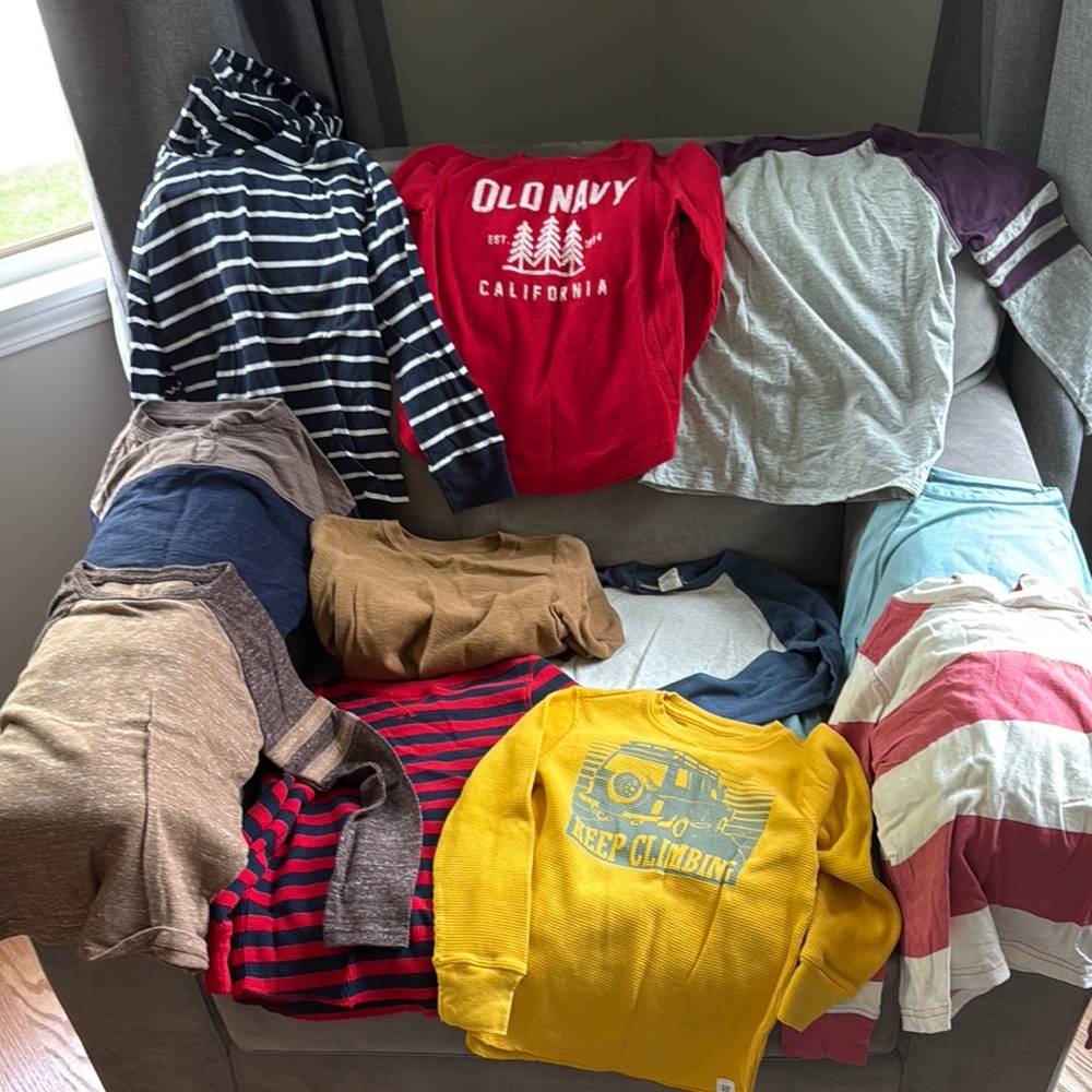 Old Navy Kids Striped and Solid Tops - Multi-Color Pack